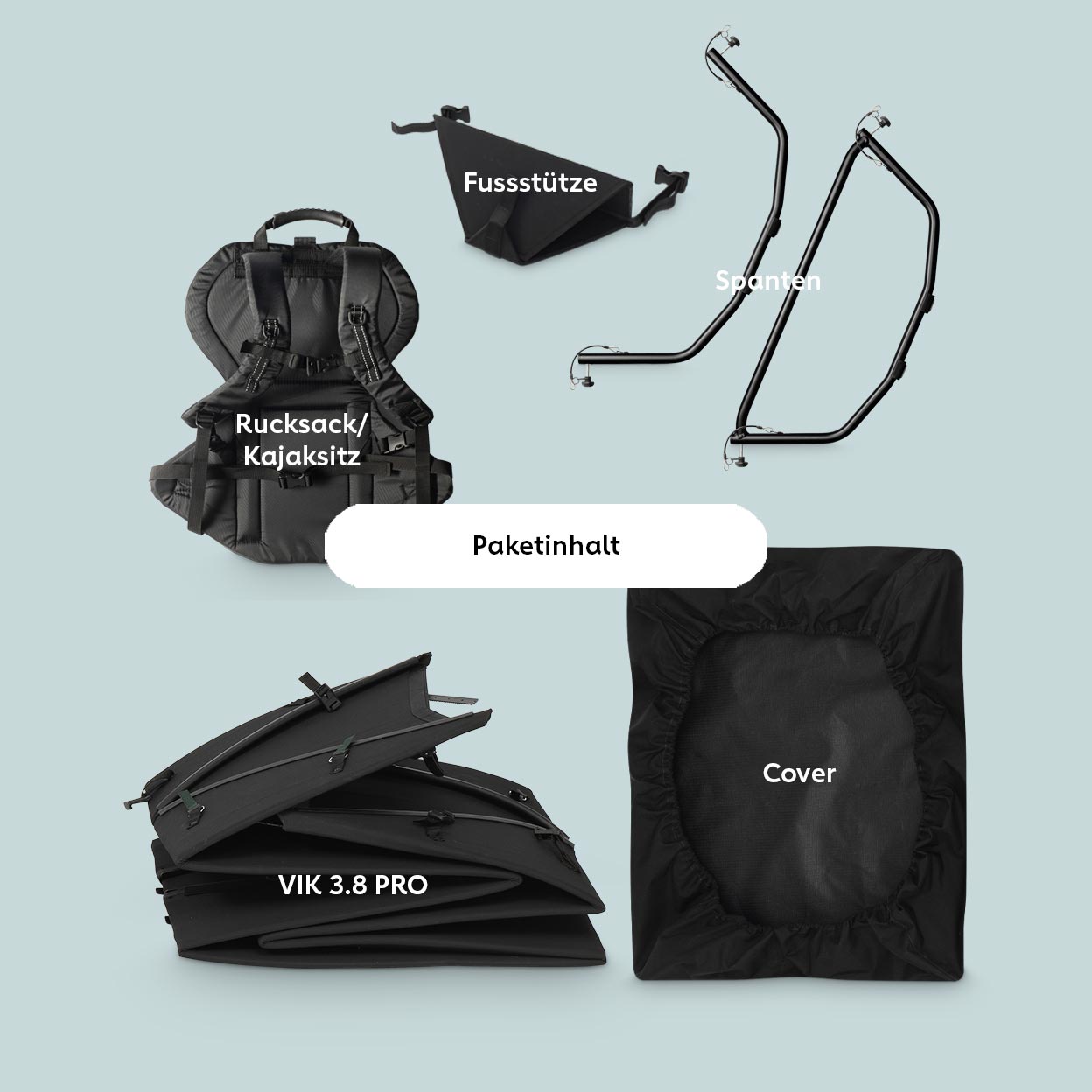 Faltkajak VIK 3.8 PRO - CLR OUTDOOR | VIK Faltkajaks